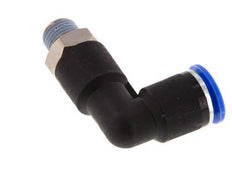12mm x R1/4'' 90 graden L-verbinding Messing/PA 66 Insteekfitting Buitendraad Lange Behuizing Draaibaar NBR [2 Stuks]