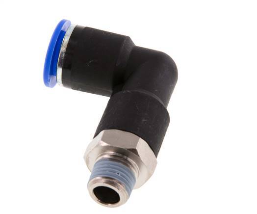 12mm x R1/4'' 90 graden L-verbinding Messing/PA 66 Insteekfitting Buitendraad Lange Behuizing Draaibaar NBR [2 Stuks]