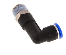 10mm x R3/8'' 90 graden L-verbinding Messing/PA 66 Insteekfitting Buitendraad Lange Behuizing Draaibaar NBR [2 Stuks]