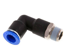 12mm x R3/8'' 90deg Elbow Push-in Fitting with Male Threads Brass/PA 66 NBR Long Body Rotatable [2 Pieces]