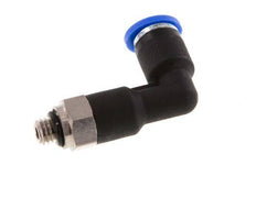 4mm x M 5 90 graden L-verbinding Messing/PA 66 Insteekfitting Buitendraad Lange Behuizing Draaibaar NBR [2 Stuks]
