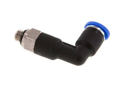 4mm x M 5 90 graden L-verbinding Messing/PA 66 Insteekfitting Buitendraad Lange Behuizing Draaibaar NBR [2 Stuks]