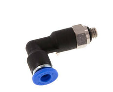 4mm x M 5 90 graden L-verbinding Messing/PA 66 Insteekfitting Buitendraad Lange Behuizing Draaibaar NBR [2 Stuks]