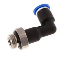 4mm x G1/8'' 90 graden L-verbinding Messing/PA 66 Insteekfitting buitendraad Lange Behuizing Draaibaar NBR [5 Stuks]