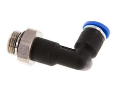 4mm x G1/8'' 90 graden L-verbinding Messing/PA 66 Insteekfitting buitendraad Lange Behuizing Draaibaar NBR [5 Stuks]