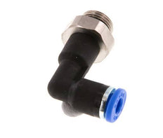 4mm x G1/8'' 90 graden L-verbinding Messing/PA 66 Insteekfitting buitendraad Lange Behuizing Draaibaar NBR [5 Stuks]