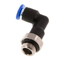 4mm x G1/8'' 90 graden L-verbinding Messing/PA 66 Insteekfitting buitendraad Lange Behuizing Draaibaar NBR [5 Stuks]