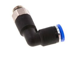 8mm x G1/8'' 90 graden L-verbinding Messing/PA 66 Insteekfitting Buitendraad Lange Behuizing Draaibaar NBR [2 Stuks]