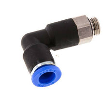 8mm x G1/8'' 90 graden L-verbinding Messing/PA 66 Insteekfitting Buitendraad Lange Behuizing Draaibaar NBR [2 Stuks]