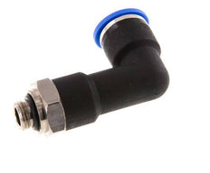 10mm x G1/8'' 90deg Elbow Push-in Fitting with Male Threads Brass/PA 66 NBR Long Body Rotatable [2 Pieces]