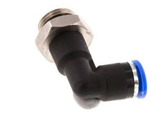 6mm x G1/4'' 90 graden L-verbinding Messing/PA 66 Insteekfitting buitendraad Lange Behuizing Draaibaar NBR [5 Stuks]
