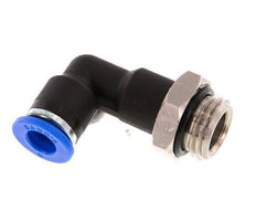 6mm x G1/4'' 90 graden L-verbinding Messing/PA 66 Insteekfitting buitendraad Lange Behuizing Draaibaar NBR [5 Stuks]