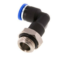 6mm x G1/4'' 90 graden L-verbinding Messing/PA 66 Insteekfitting buitendraad Lange Behuizing Draaibaar NBR [5 Stuks]