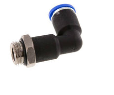 8mm x G1/4'' 90deg Elbow Push-in Fitting with Male Threads Brass/PA 66 NBR Long Body Rotatable [2 Pieces]
