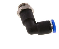 8mm x G1/4'' 90deg Elbow Push-in Fitting with Male Threads Brass/PA 66 NBR Long Body Rotatable [2 Pieces]