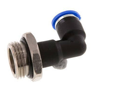 6mm x G3/8'' 90 graden L-verbinding Messing/PA 66 Insteekfitting Buitendraad Lange Behuizing Draaibaar NBR [2 Stuks]