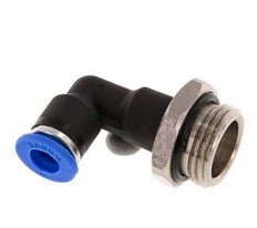6mm x G3/8'' 90 graden L-verbinding Messing/PA 66 Insteekfitting Buitendraad Lange Behuizing Draaibaar NBR [2 Stuks]