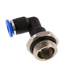 6mm x G3/8'' 90 graden L-verbinding Messing/PA 66 Insteekfitting Buitendraad Lange Behuizing Draaibaar NBR [2 Stuks]