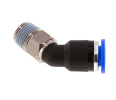 6mm x R1/8'' 45 graden L-verbinding Messing/PA 66 Insteekfitting Buitendraad NBR [2 Stuks]