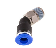6mm x R1/8'' 45 graden L-verbinding Messing/PA 66 Insteekfitting Buitendraad NBR [2 Stuks]