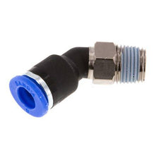 6mm x R1/8'' 45 graden L-verbinding Messing/PA 66 Insteekfitting Buitendraad NBR [2 Stuks]