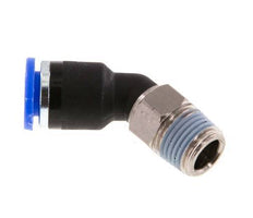 6mm x R1/8'' 45 graden L-verbinding Messing/PA 66 Insteekfitting Buitendraad NBR [2 Stuks]