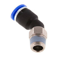 6mm x R1/8'' 45 graden L-verbinding Messing/PA 66 Insteekfitting Buitendraad NBR [2 Stuks]