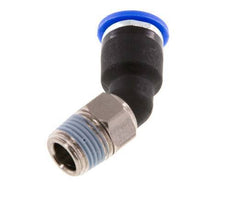 6mm x R1/8'' 45 graden L-verbinding Messing/PA 66 Insteekfitting Buitendraad NBR [2 Stuks]