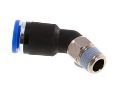 8mm x R1/8'' 45 graden L-verbinding Messing/PA 66 Insteekfitting Buitendraad NBR [2 Stuks]