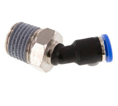 4mm x R1/4'' 45 graden L-verbinding Messing/PA 66 Insteekfitting Buitendraad NBR [2 Stuks]