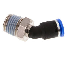 6mm x R1/4'' 45 graden L-verbinding Messing/PA 66 Insteekfitting Buitendraad NBR [2 Stuks]