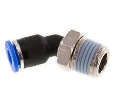 6mm x R1/4'' 45 graden L-verbinding Messing/PA 66 Insteekfitting Buitendraad NBR [2 Stuks]