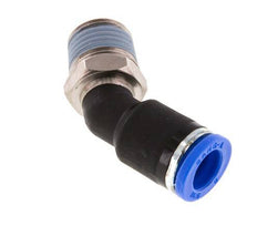8mm x R1/4'' 45 graden L-verbinding Messing/PA 66 Insteekfitting Buitendraad NBR [2 Stuks]