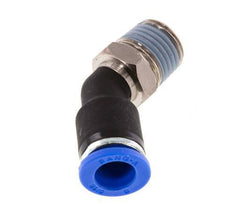 8mm x R1/4'' 45 graden L-verbinding Messing/PA 66 Insteekfitting Buitendraad NBR [2 Stuks]