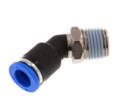 8mm x R1/4'' 45 graden L-verbinding Messing/PA 66 Insteekfitting Buitendraad NBR [2 Stuks]