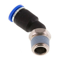 8mm x R1/4'' 45 graden L-verbinding Messing/PA 66 Insteekfitting Buitendraad NBR [2 Stuks]