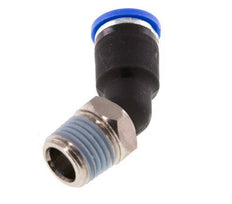 8mm x R1/4'' 45 graden L-verbinding Messing/PA 66 Insteekfitting Buitendraad NBR [2 Stuks]