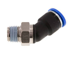 10mm x R1/4'' 45 graden L-verbinding Messing/PA 66 Insteekfitting Buitendraad NBR [2 Stuks]