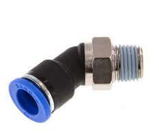 10mm x R1/4'' 45 graden L-verbinding Messing/PA 66 Insteekfitting Buitendraad NBR [2 Stuks]