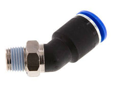 12mm x R1/4'' 45 graden L-verbinding Messing/PA 66 Insteekfitting Buitendraad NBR [2 Stuks]