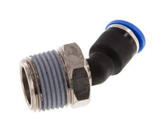 6mm x R3/8'' 45 graden L-verbinding Messing/PA 66 Insteekfitting Buitendraad NBR [2 Stuks]