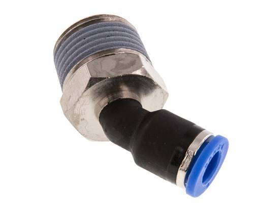 6mm x R3/8'' 45 graden L-verbinding Messing/PA 66 Insteekfitting Buitendraad NBR [2 Stuks]