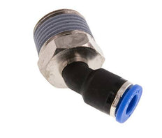 6mm x R3/8'' 45 graden L-verbinding Messing/PA 66 Insteekfitting Buitendraad NBR [2 Stuks]