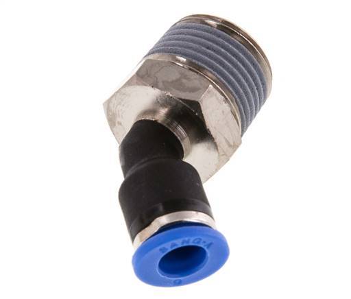 6mm x R3/8'' 45 graden L-verbinding Messing/PA 66 Insteekfitting Buitendraad NBR [2 Stuks]