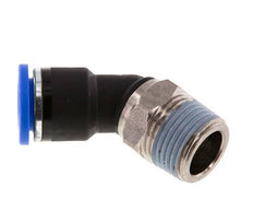 10mm x R3/8'' 45 graden L-verbinding Messing/PA 66 Insteekfitting Buitendraad NBR [2 Stuks]