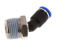 8mm x R1/2'' 45 graden L-verbinding Messing/PA 66 Insteekfitting Buitendraad NBR [2 Stuks]