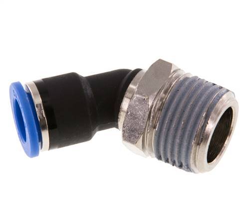 10mm x R1/2'' 45 graden L-verbinding Messing/PA 66 Insteekfitting Buitendraad NBR [2 Stuks]