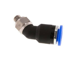 6mm x M 5 45deg Elbow Push-in Fitting with Male Threads Brass/PA 66 NBR [2 Pieces]