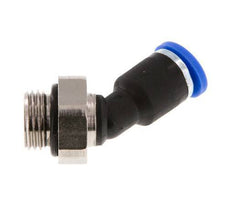 4mm x G1/8'' 45 graden L-verbinding Messing/PA 66 Insteekfitting Buitendraad NBR [2 Stuks]