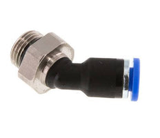 4mm x G1/8'' 45 graden L-verbinding Messing/PA 66 Insteekfitting Buitendraad NBR [2 Stuks]